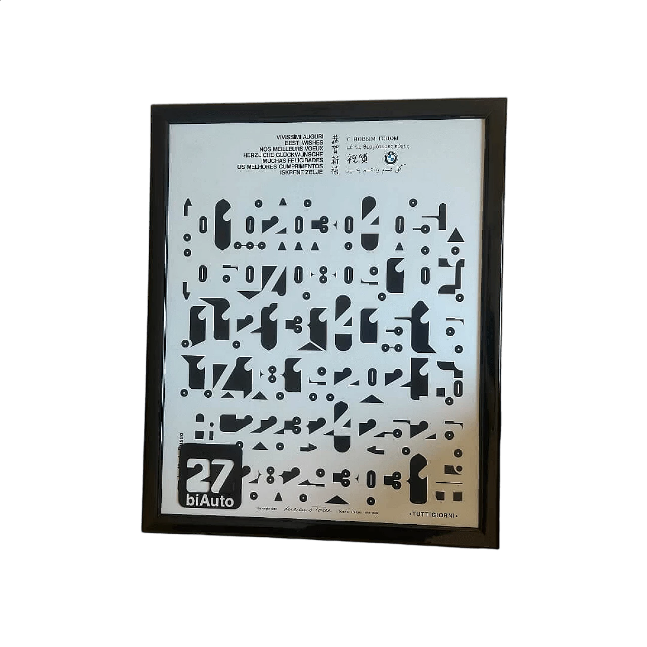 Tuttigiorni perpetual calendar by Luciano Torre for Biauto BMW, 1980s 7
