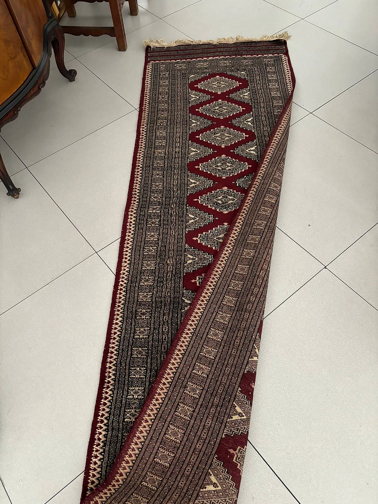 Tappeto pakistano Bukara in pura lana, anni '80 4