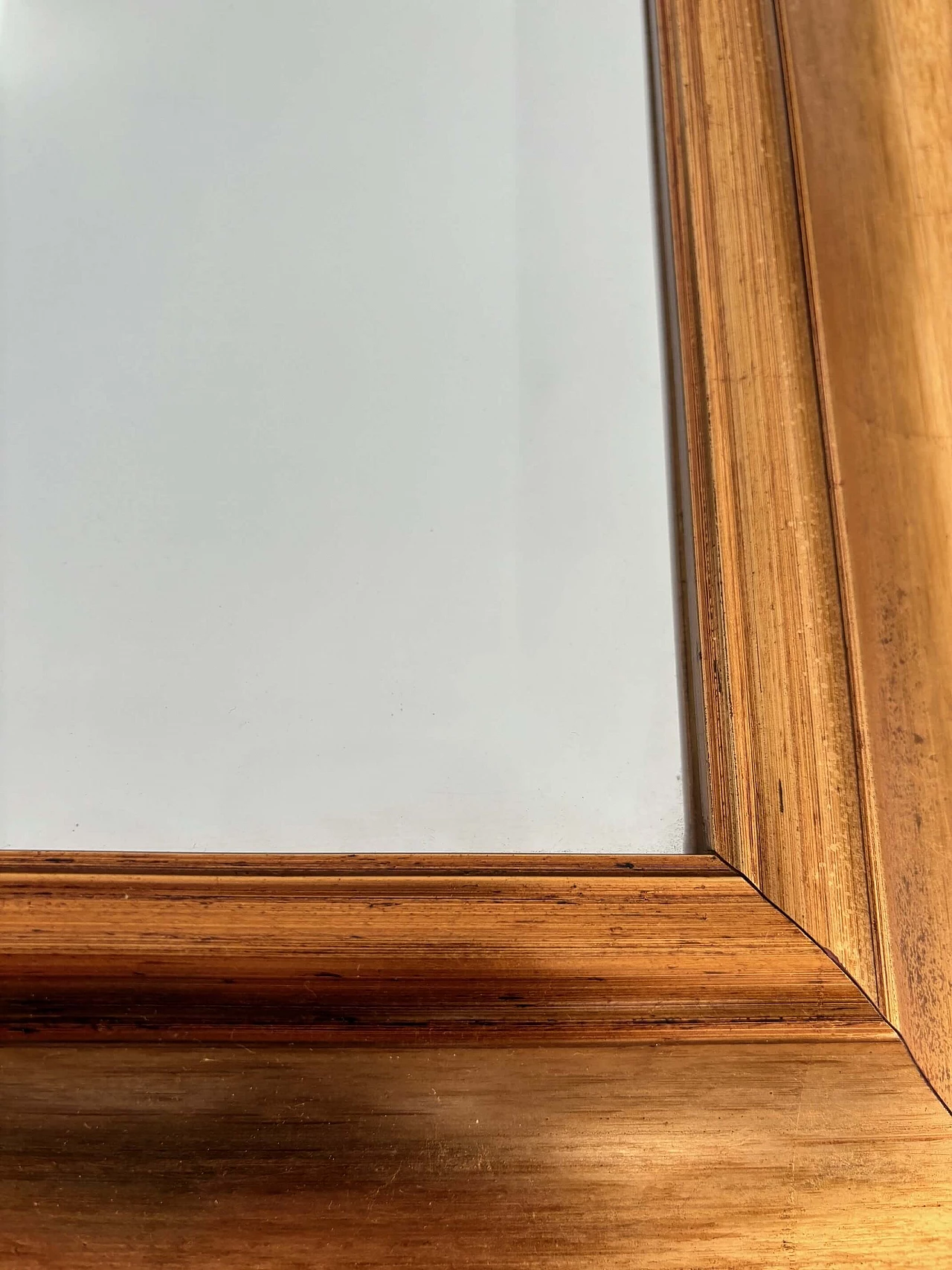 Specchio rettangolare con cornice in legno, anni '60 4