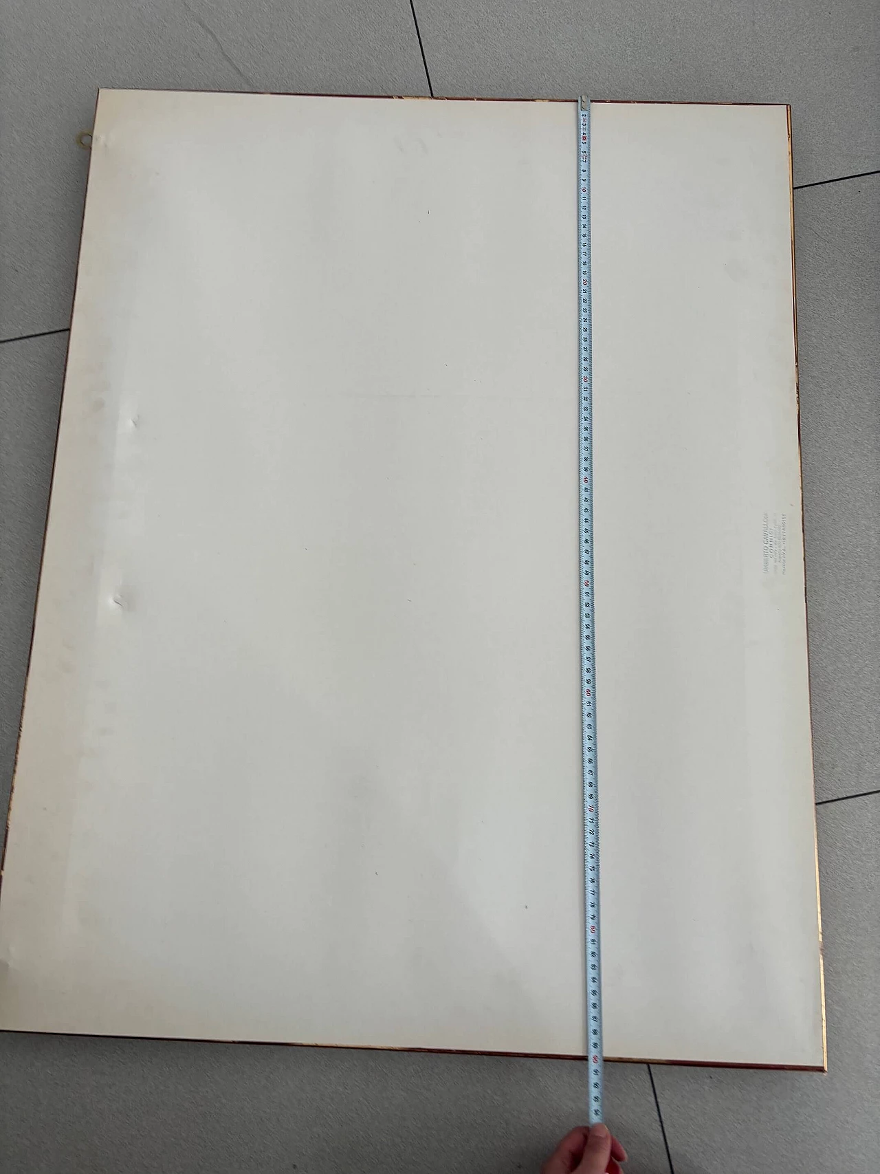 Specchio rettangolare con cornice in legno, anni '60 6