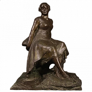 Treccia Rossa, scultura in bronzo, 1925