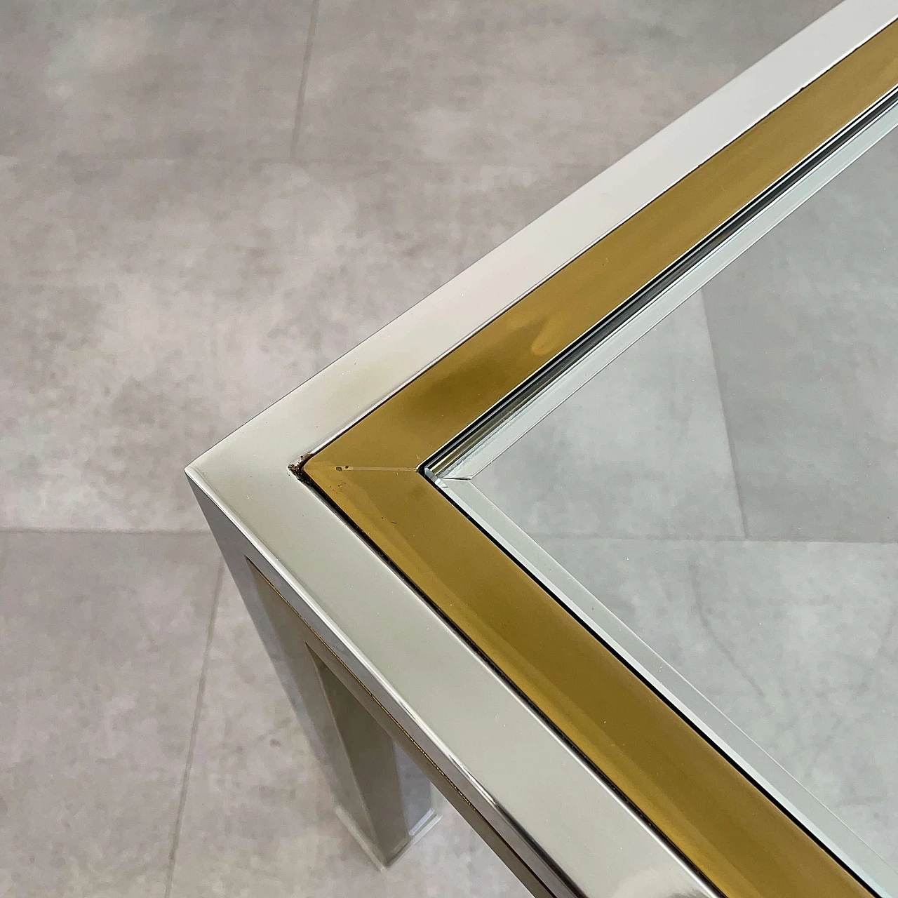 Tavolo da caffè in ottone nello stile di Romeo Rega, anni ‘70 5