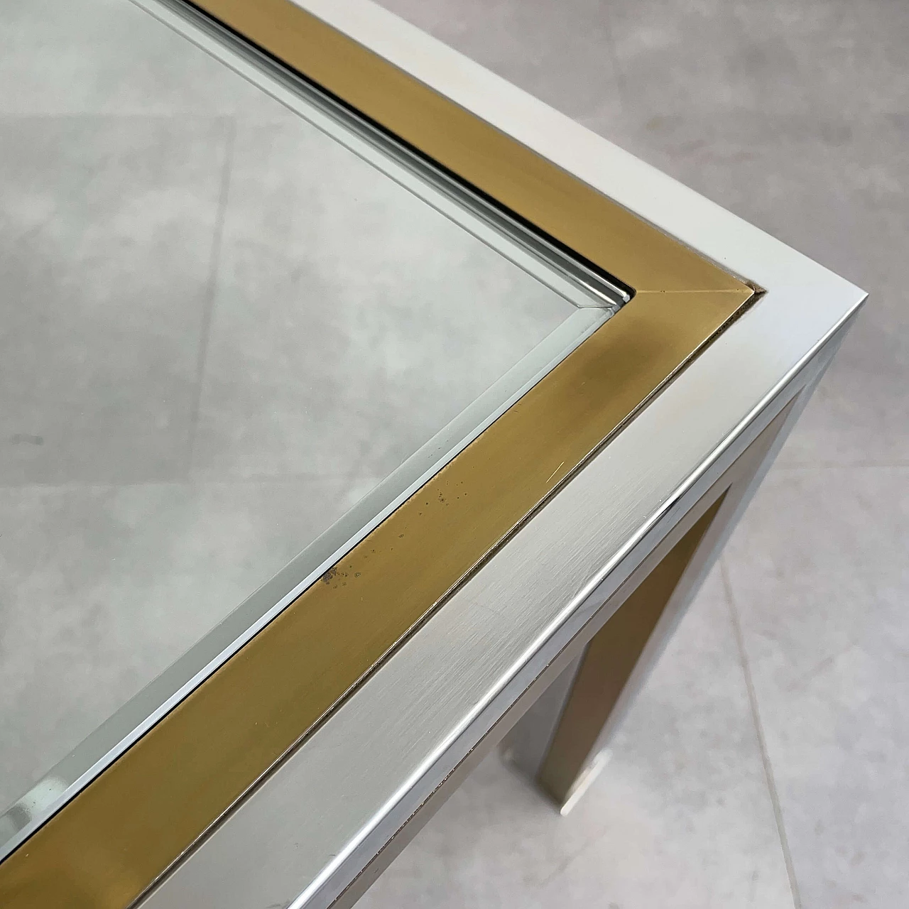 Tavolo da caffè in ottone nello stile di Romeo Rega, anni ‘70 7