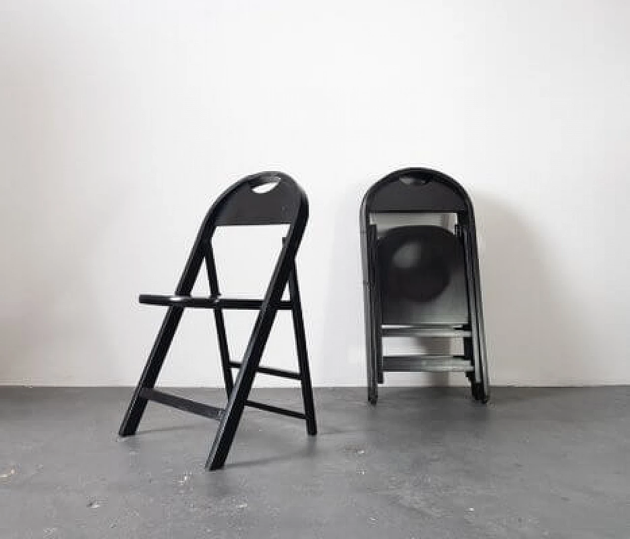 4 Tric beech chairs by Achille Castiglioni, 1960s 1