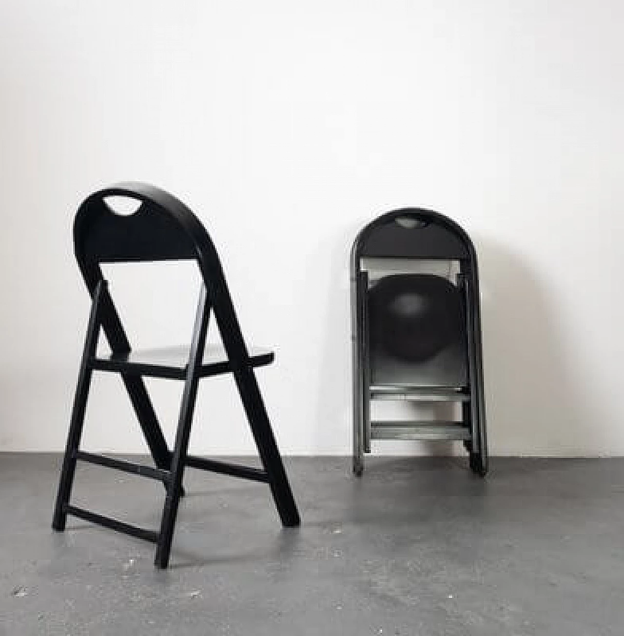 4 Tric beech chairs by Achille Castiglioni, 1960s 6