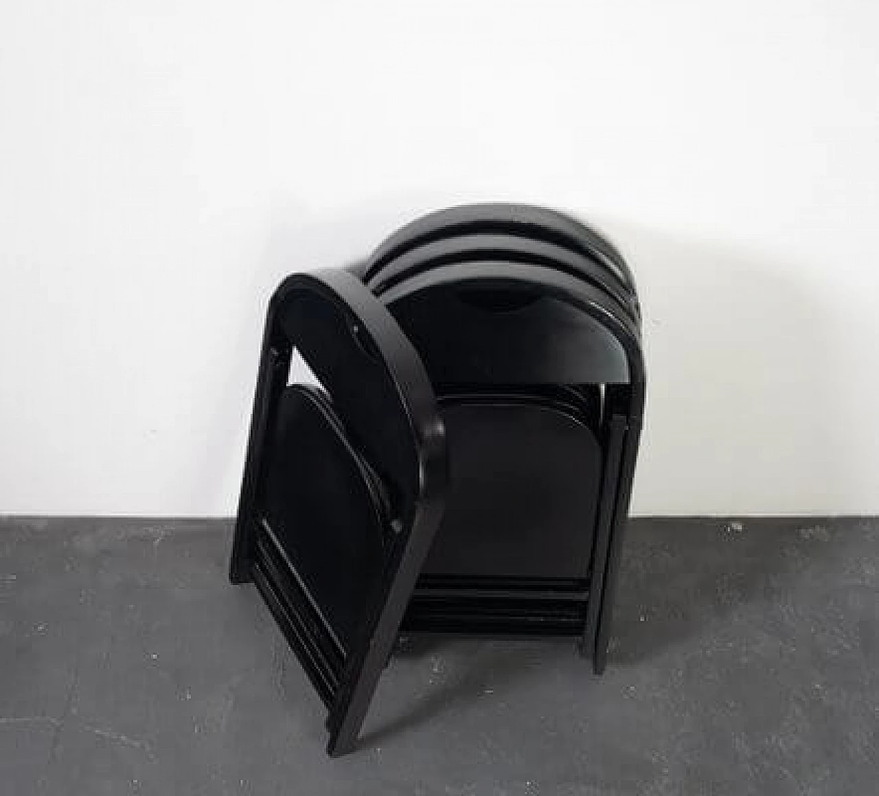 4 Tric beech chairs by Achille Castiglioni, 1960s 8