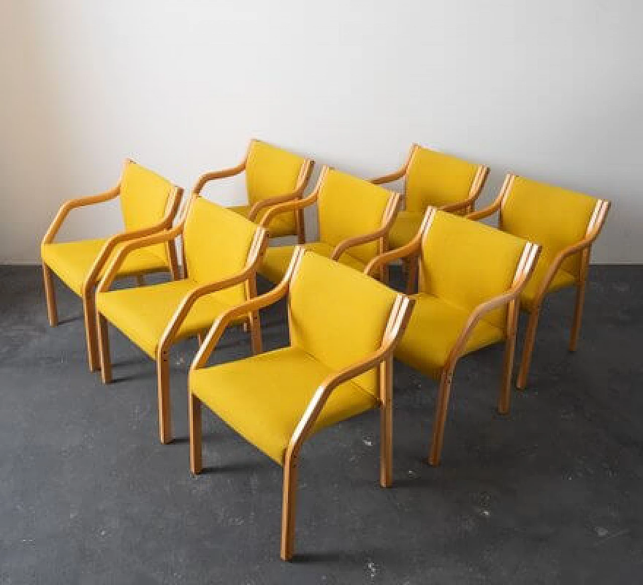 4 Beech chairs by Westnofa, 1960s 1
