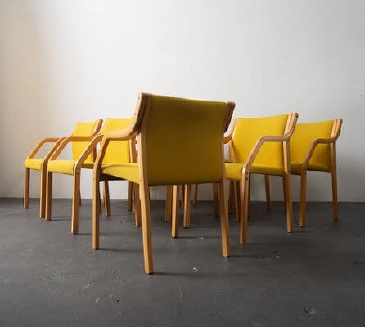 4 Beech chairs by Westnofa, 1960s 3