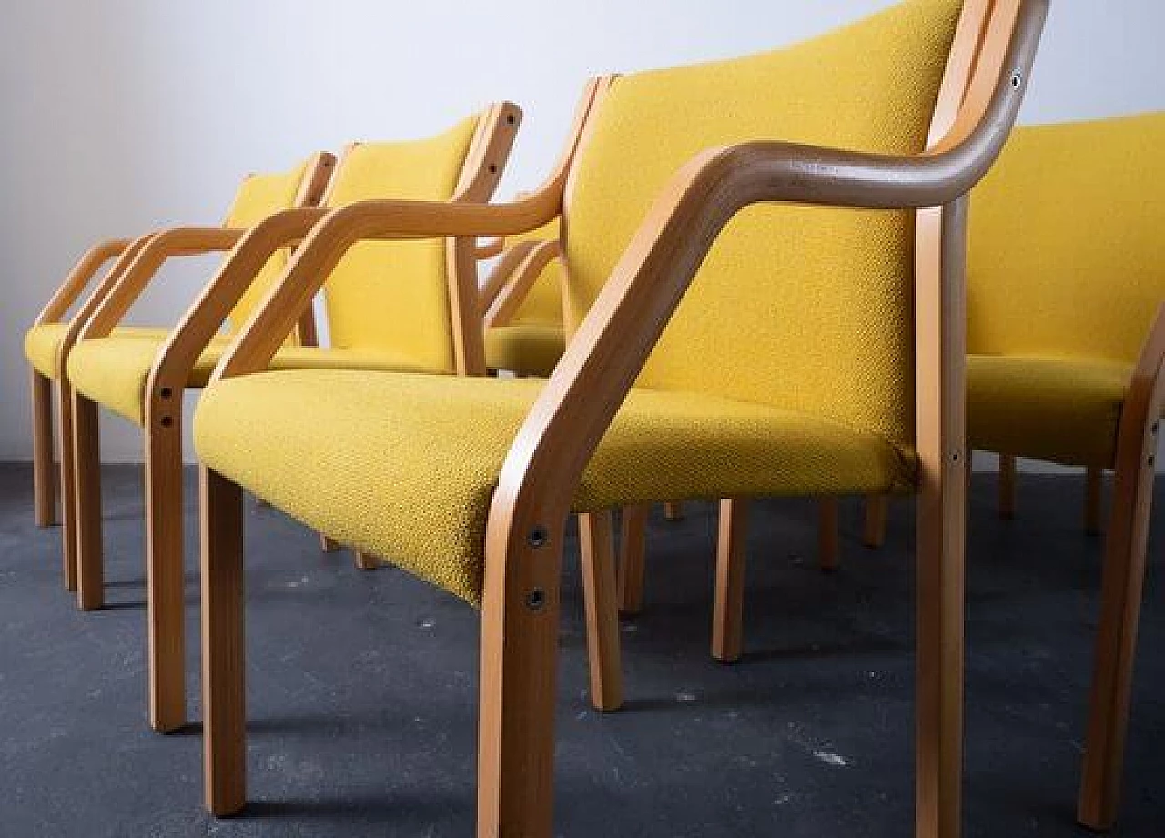 4 Beech chairs by Westnofa, 1960s 5