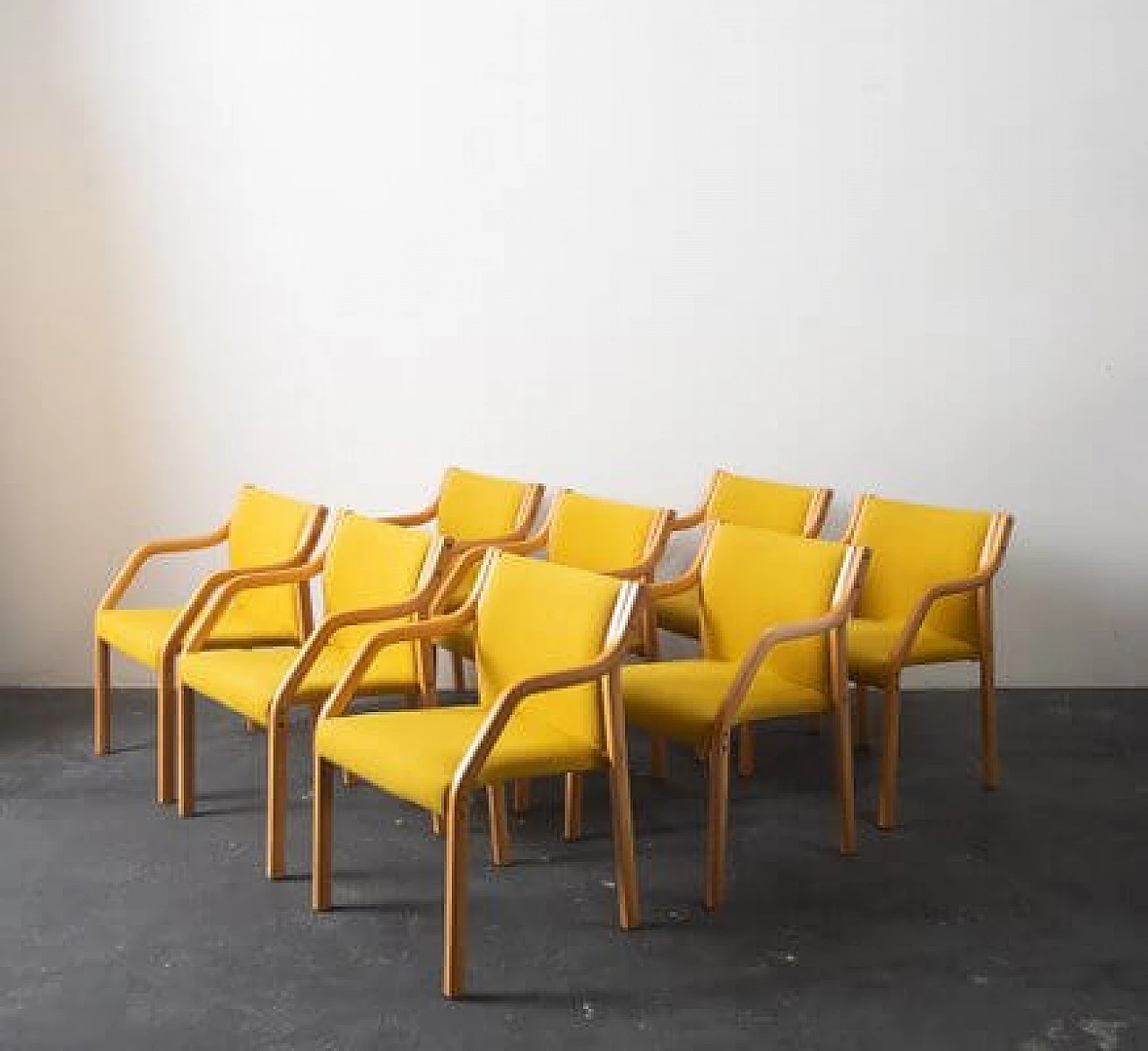 4 Beech chairs by Westnofa, 1960s 8