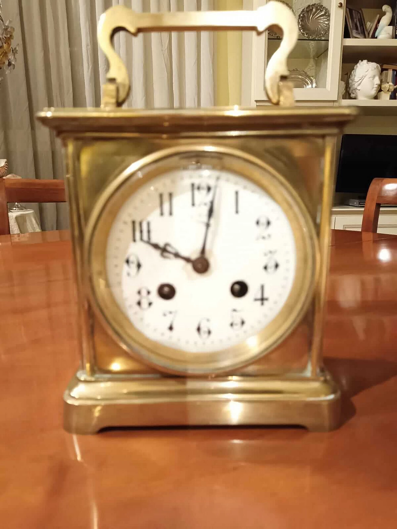 Cappuccina table clock in gilded bronze, late 19th century 1