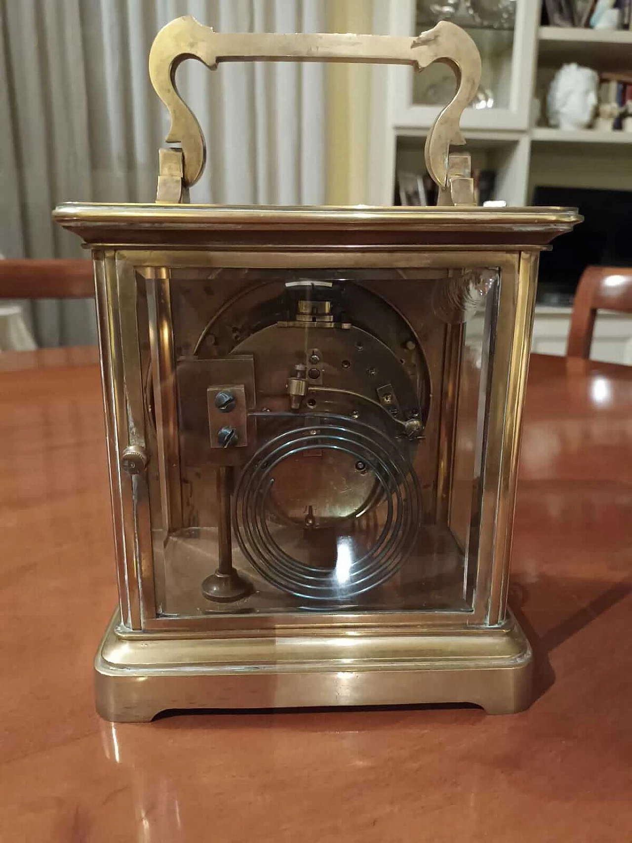 Orologio da tavolo cappuccina in bronzo dorato, fine '800 2