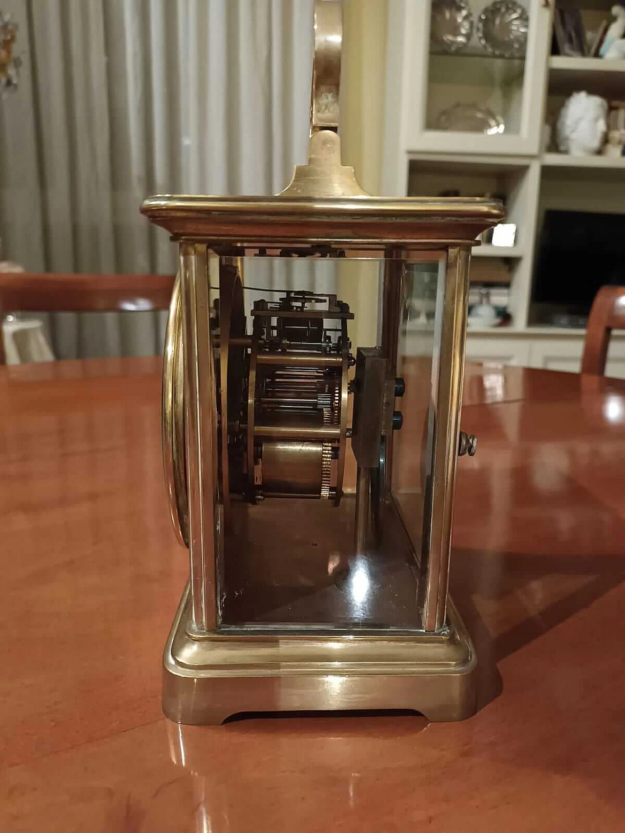 Orologio da tavolo cappuccina in bronzo dorato, fine '800 3