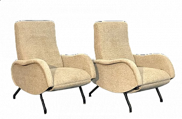 Pair of reclining armchairs attributed to Marco Zanuso, 1960s