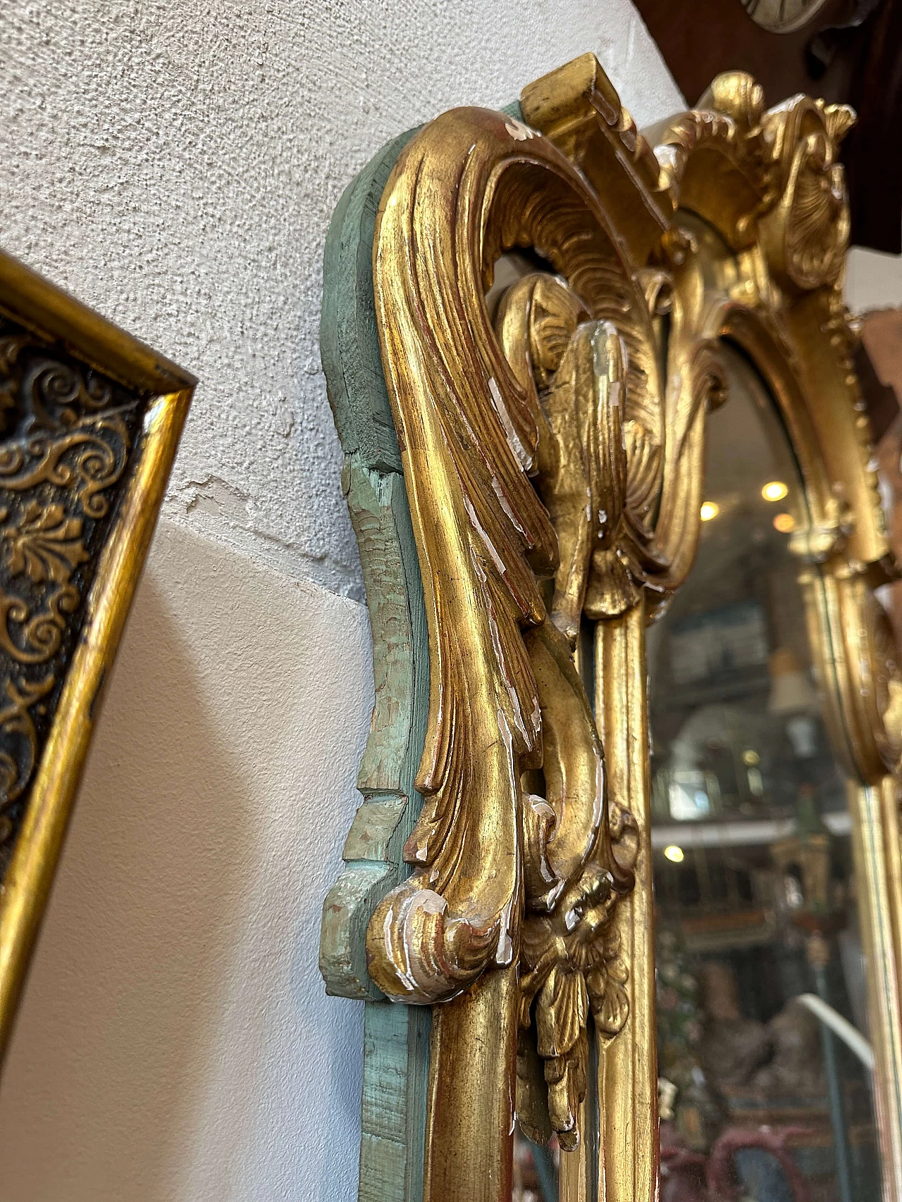Specchio da parete in legno dorato, '800 13