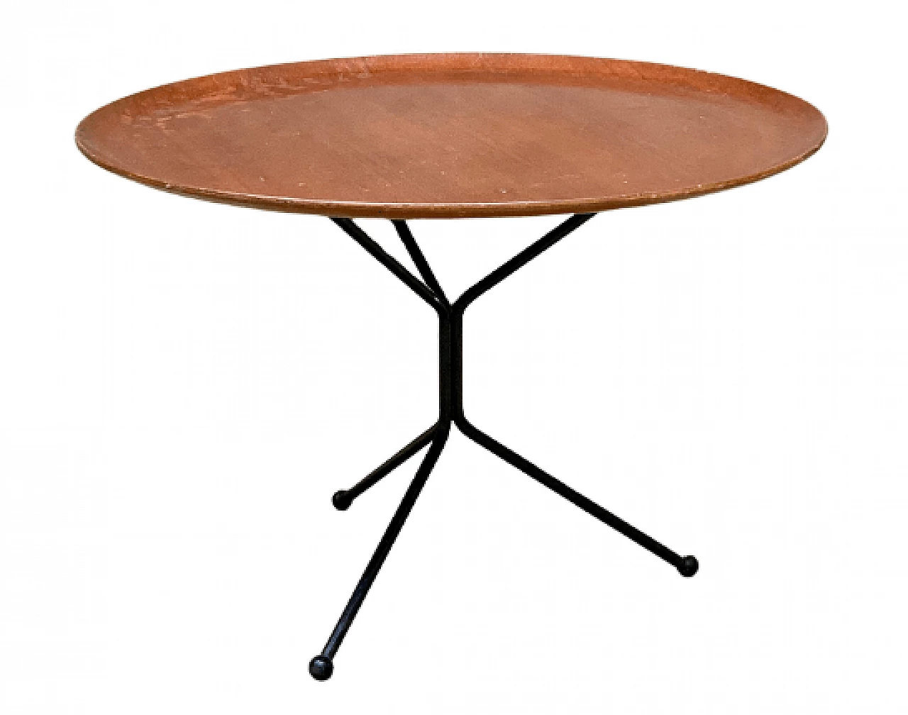 Teak and metal coffee table attributed to F.lli Tagliabue, 1950s 1
