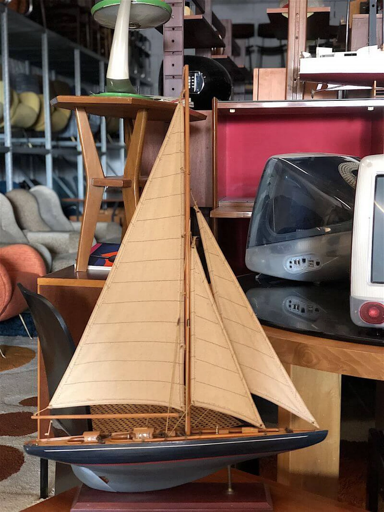 Barca a vela in legno, anni '60 11