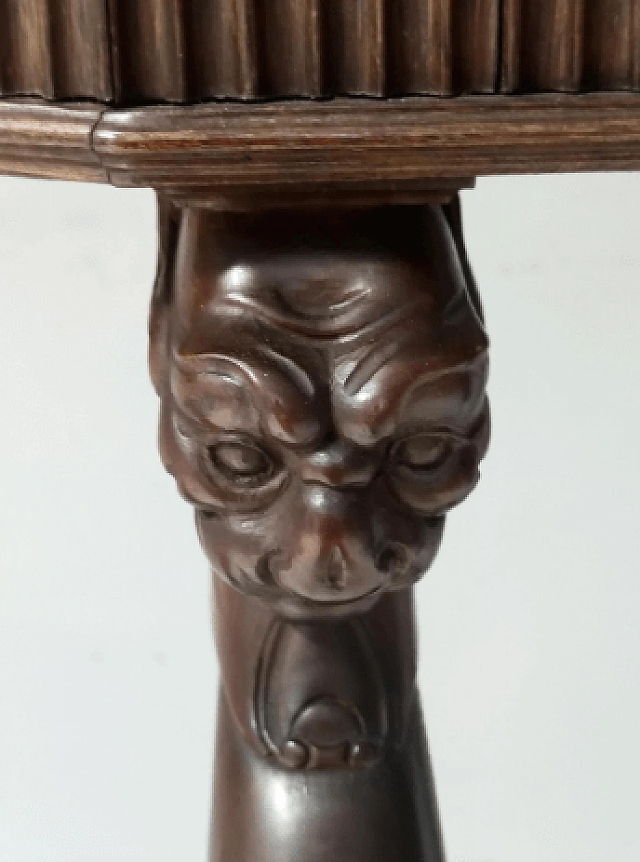 Consolle stile Neoclassico in noce, faggio e marmo di Carrara, anni '50 16