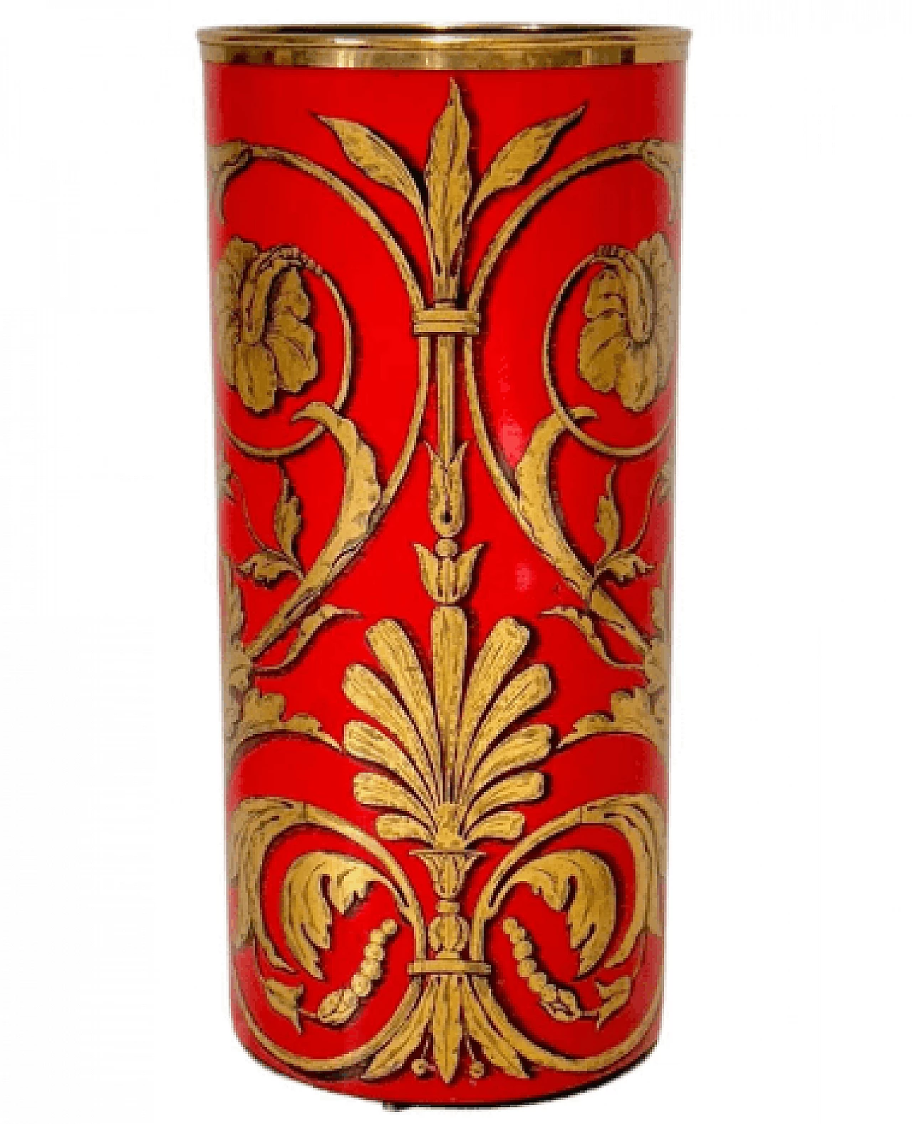 Lacquered metal umbrella stand by Piero Fornasetti for Fornasetti, 1970s 1