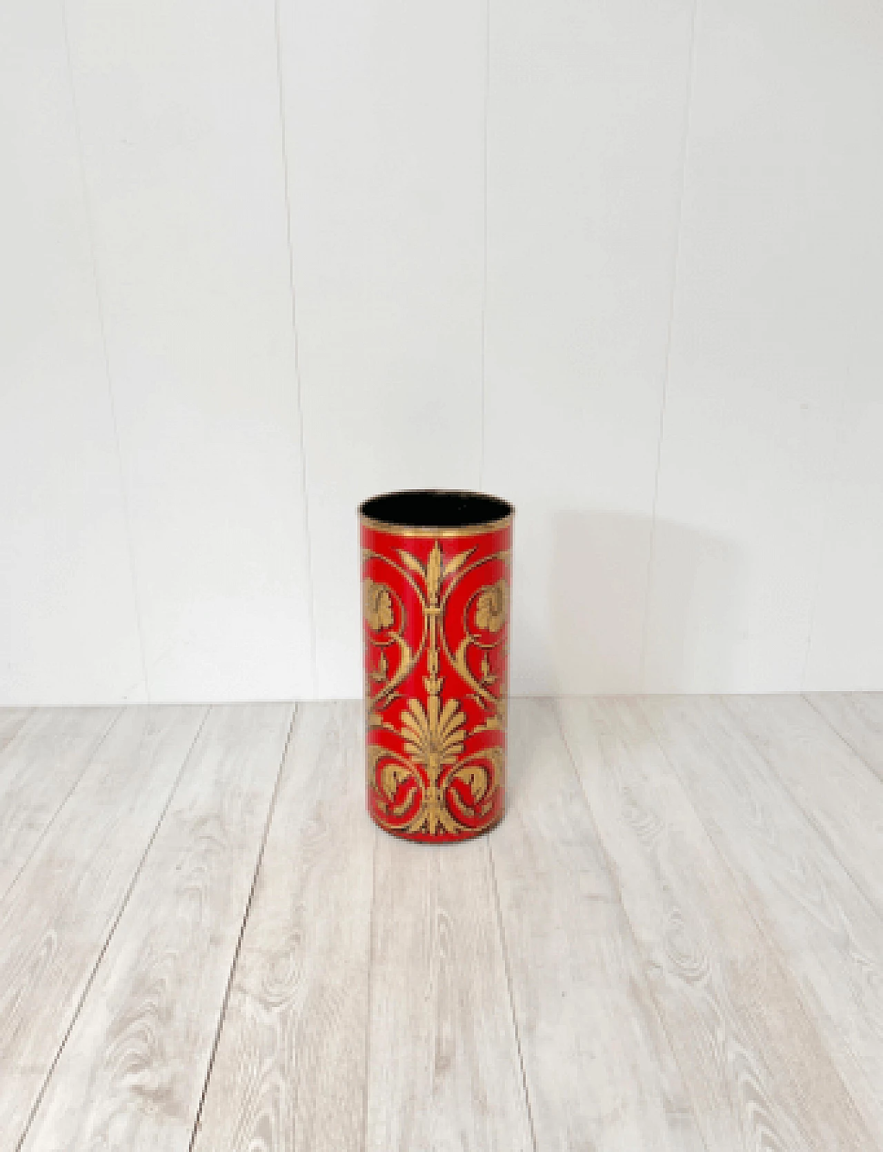 Lacquered metal umbrella stand by Piero Fornasetti for Fornasetti, 1970s 10