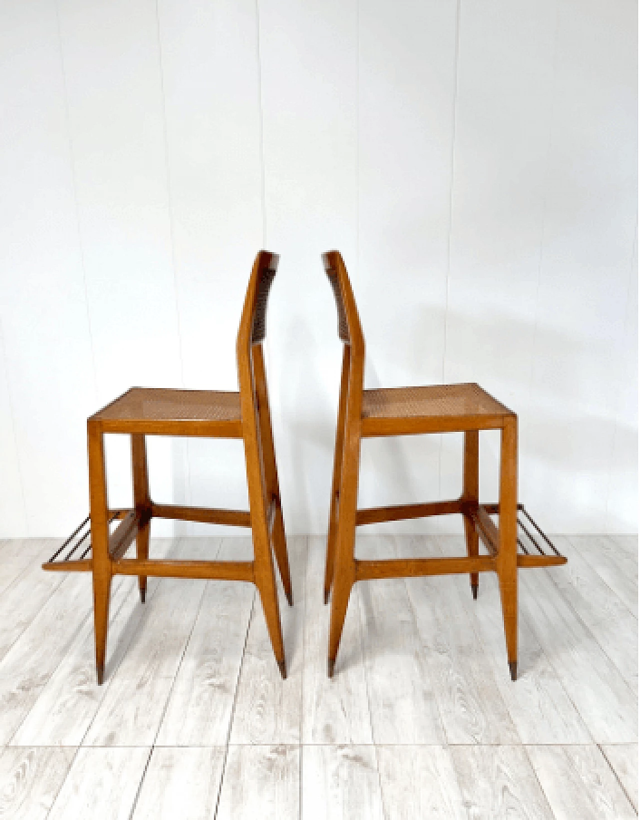 Pair of croupier stools by Gio Ponti for the Sanremo Casino, 1950s 9