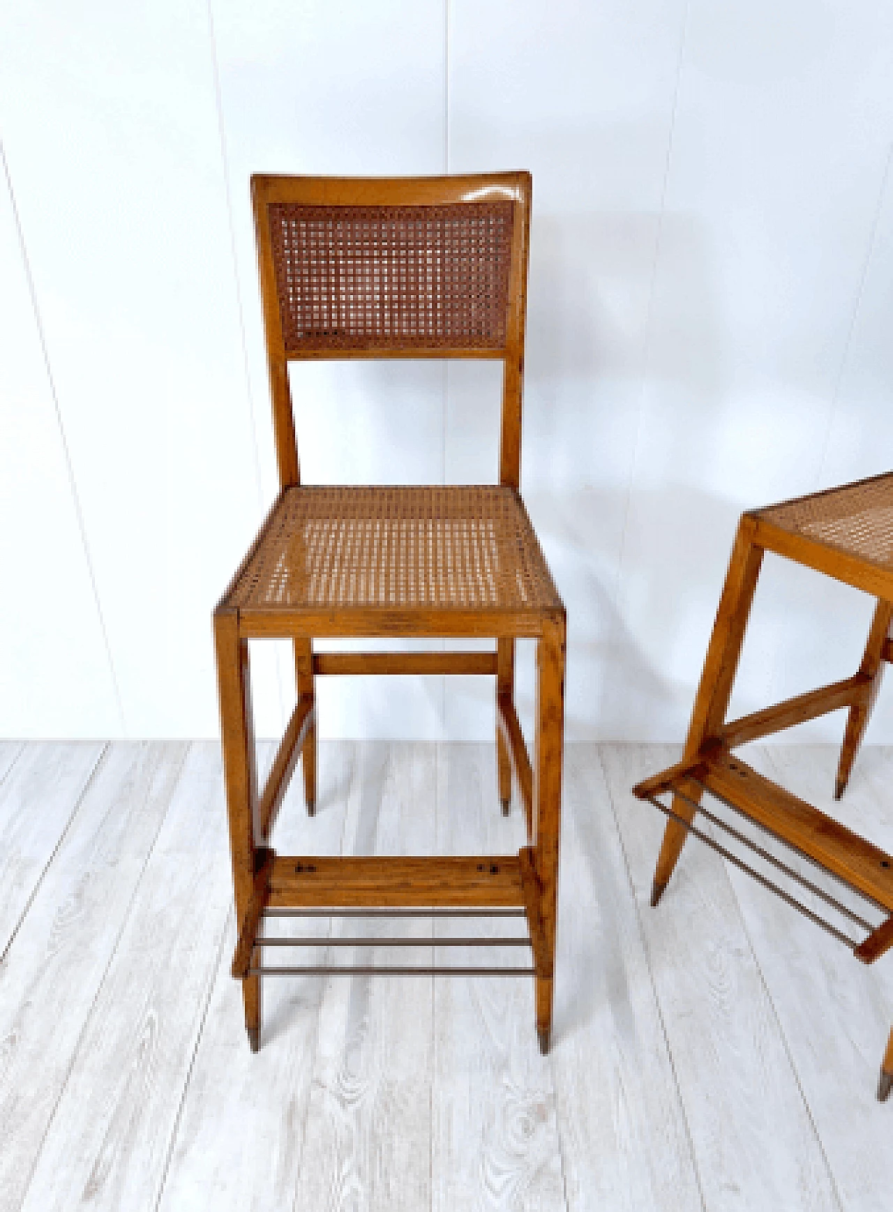 Pair of croupier stools by Gio Ponti for the Sanremo Casino, 1950s 13