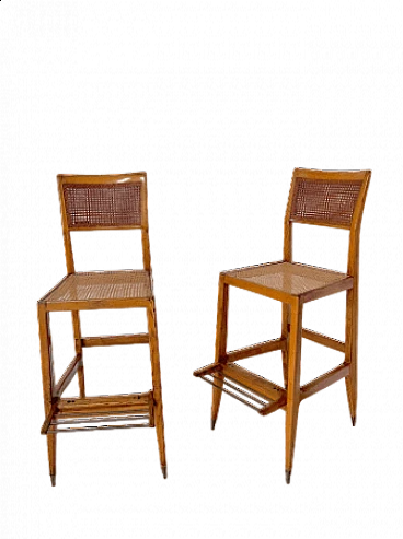 Pair of croupier stools by Gio Ponti for the Sanremo Casino, 1950s