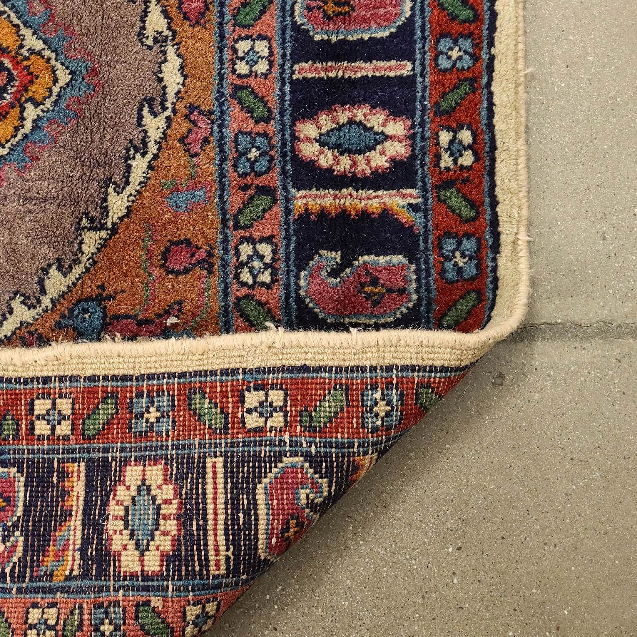 Turkish wool and cotton Kayseri rug 7