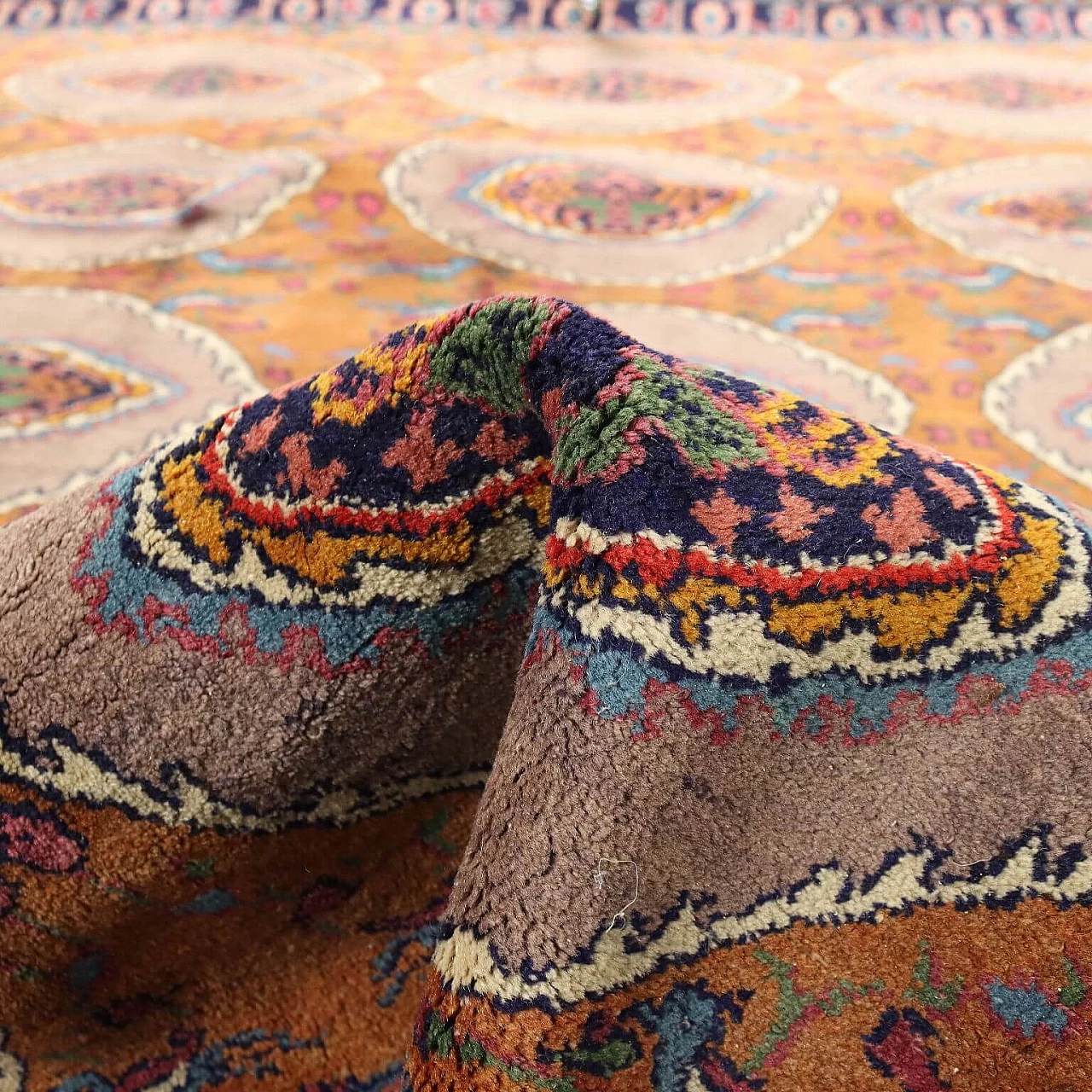 Turkish wool and cotton Kayseri rug 9