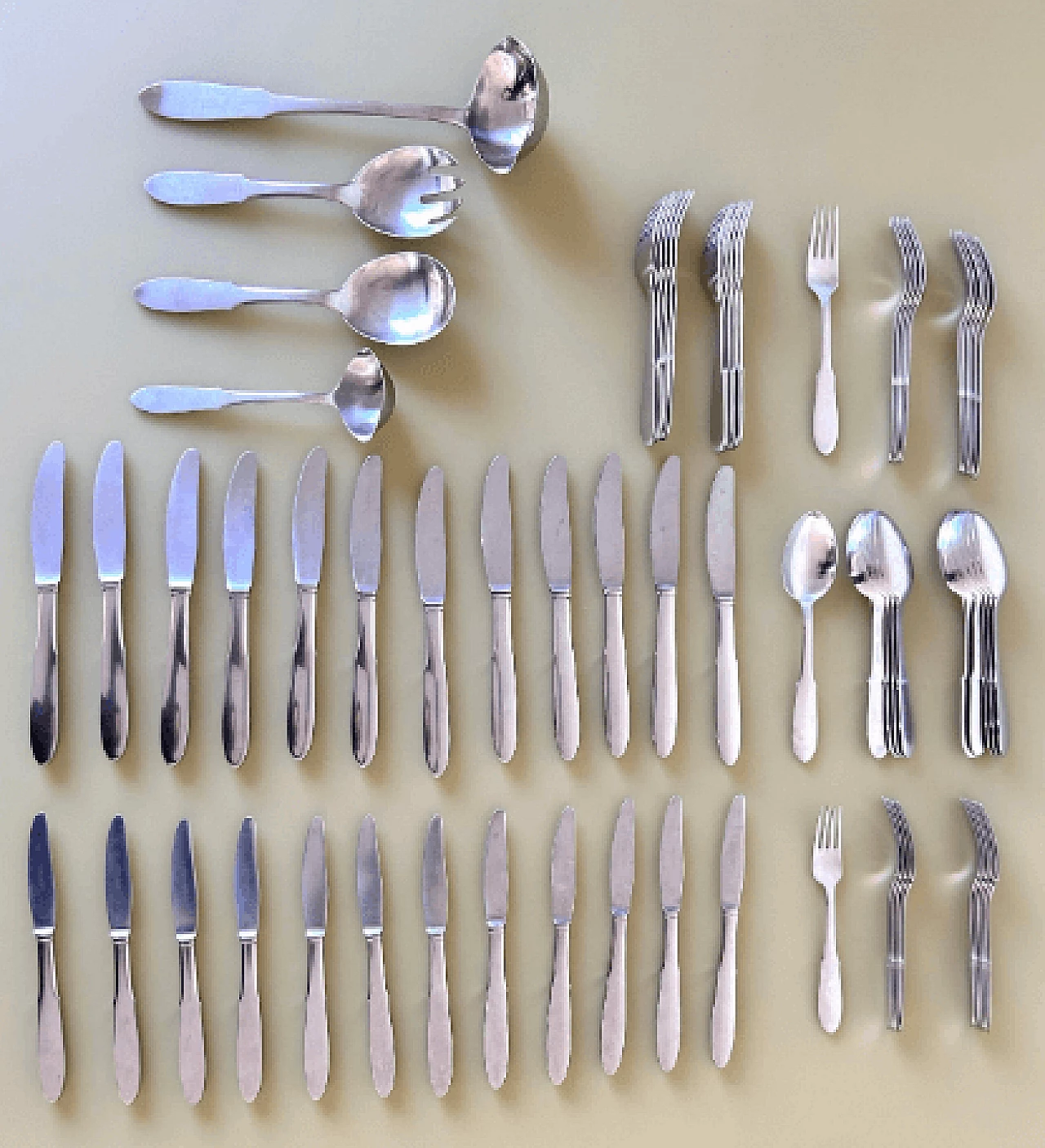 Mitra cutlery service by Gundorph Albertus for Georg Jensen, 1960s 3
