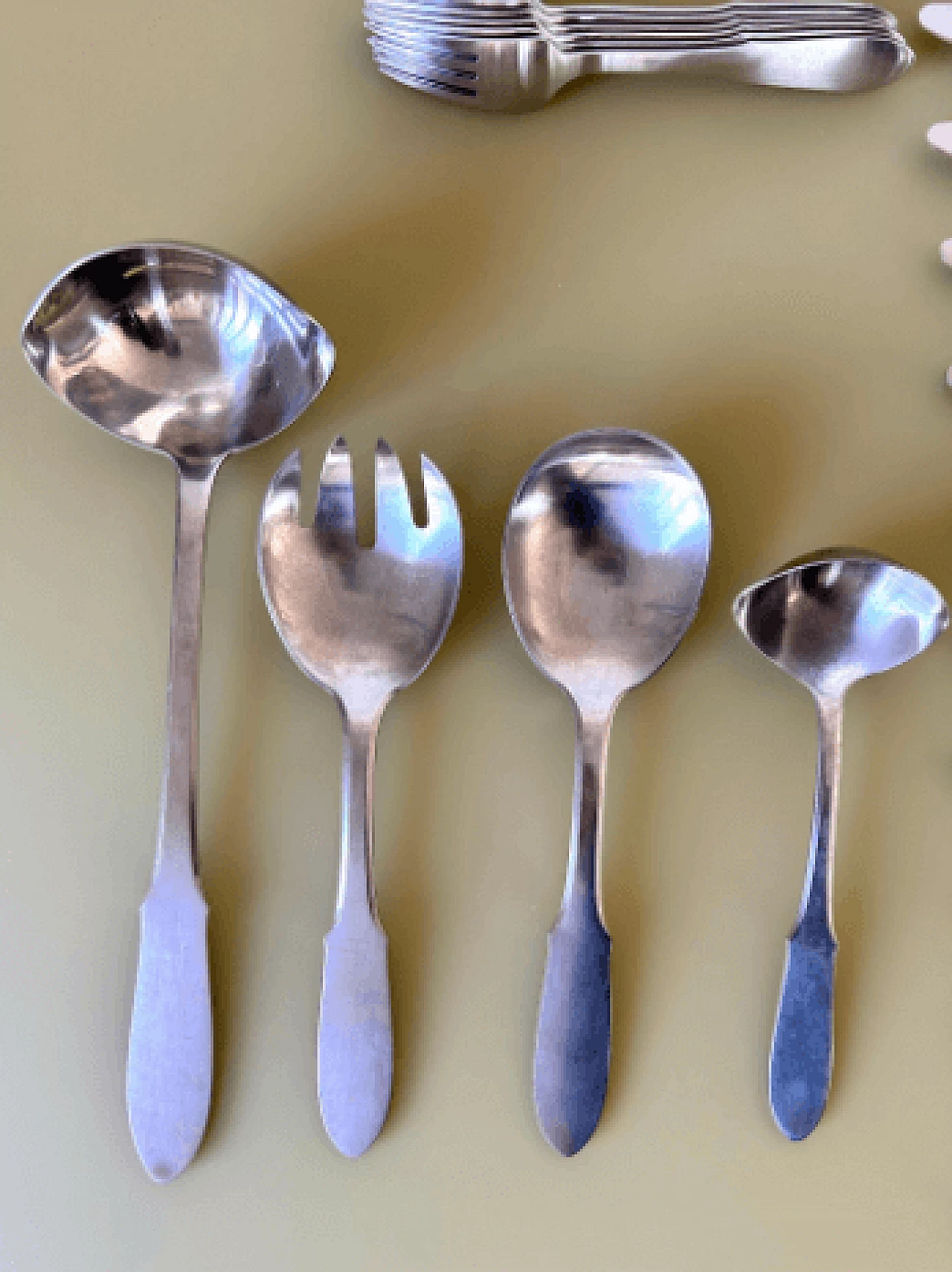 Mitra cutlery service by Gundorph Albertus for Georg Jensen, 1960s 4