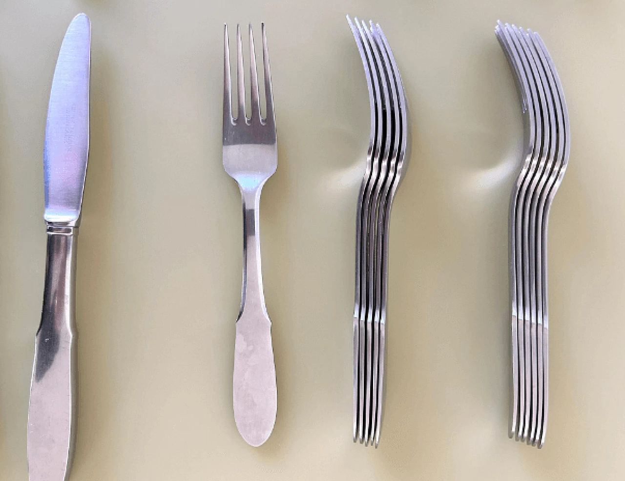 Mitra cutlery service by Gundorph Albertus for Georg Jensen, 1960s 7
