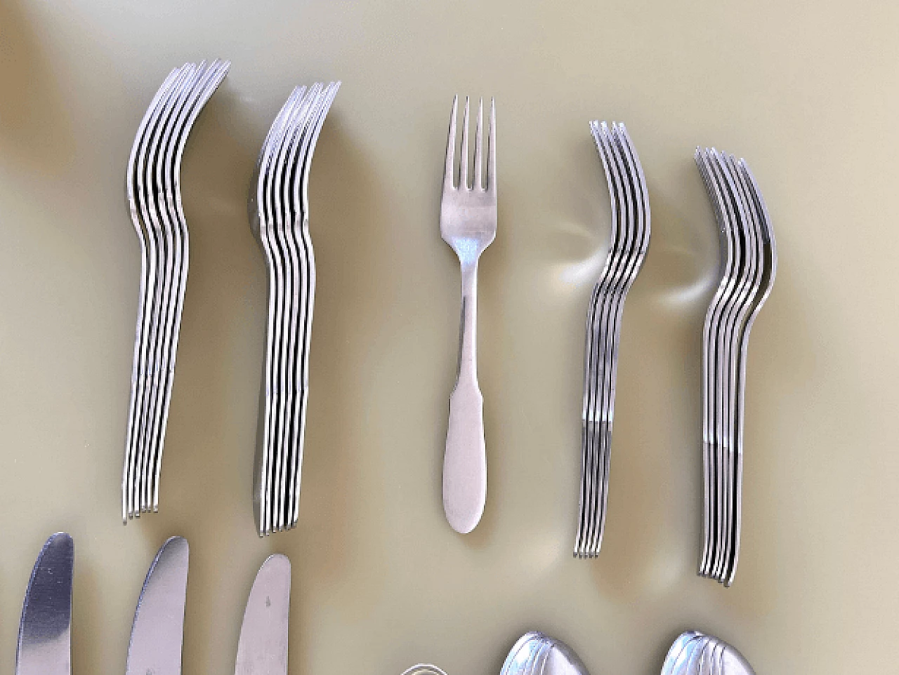 Mitra cutlery service by Gundorph Albertus for Georg Jensen, 1960s 9