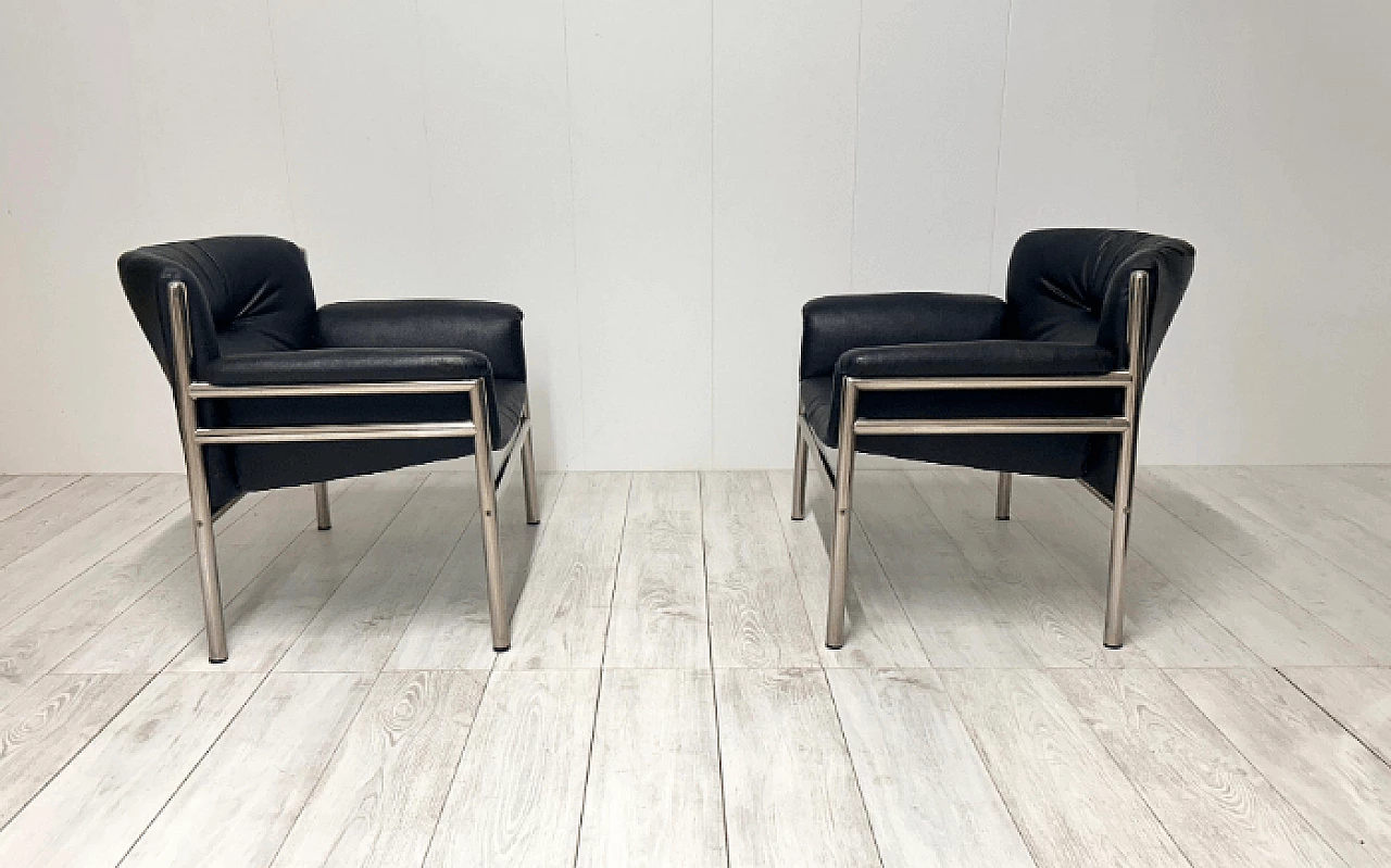 Pair of armchairs by Tito Agnoli for Cinova, 1970s 3