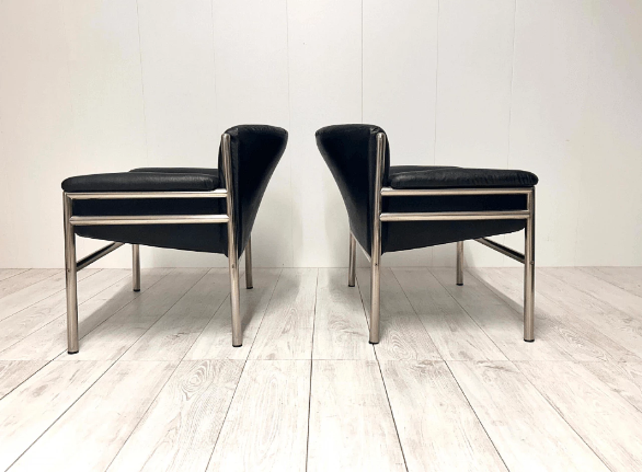Pair of armchairs by Tito Agnoli for Cinova, 1970s 5