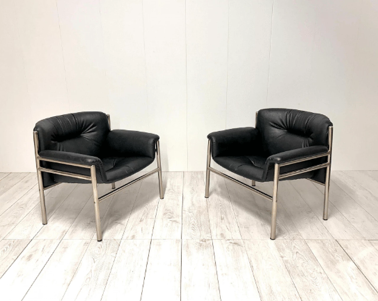 Pair of armchairs by Tito Agnoli for Cinova, 1970s 14