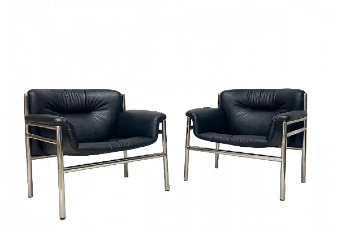 Pair of armchairs by Tito Agnoli for Cinova, 1970s 18