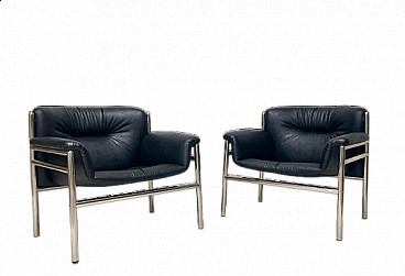 Pair of armchairs by Tito Agnoli for Cinova, 1970s