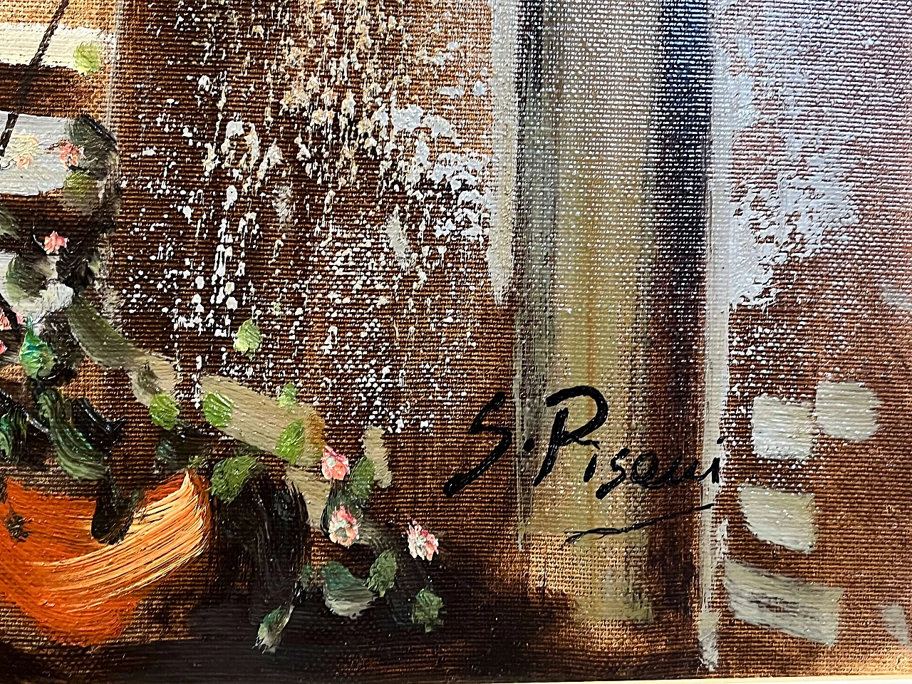 Giuseppe Pisani, Paesaggio, olio su tela, anni '80 4