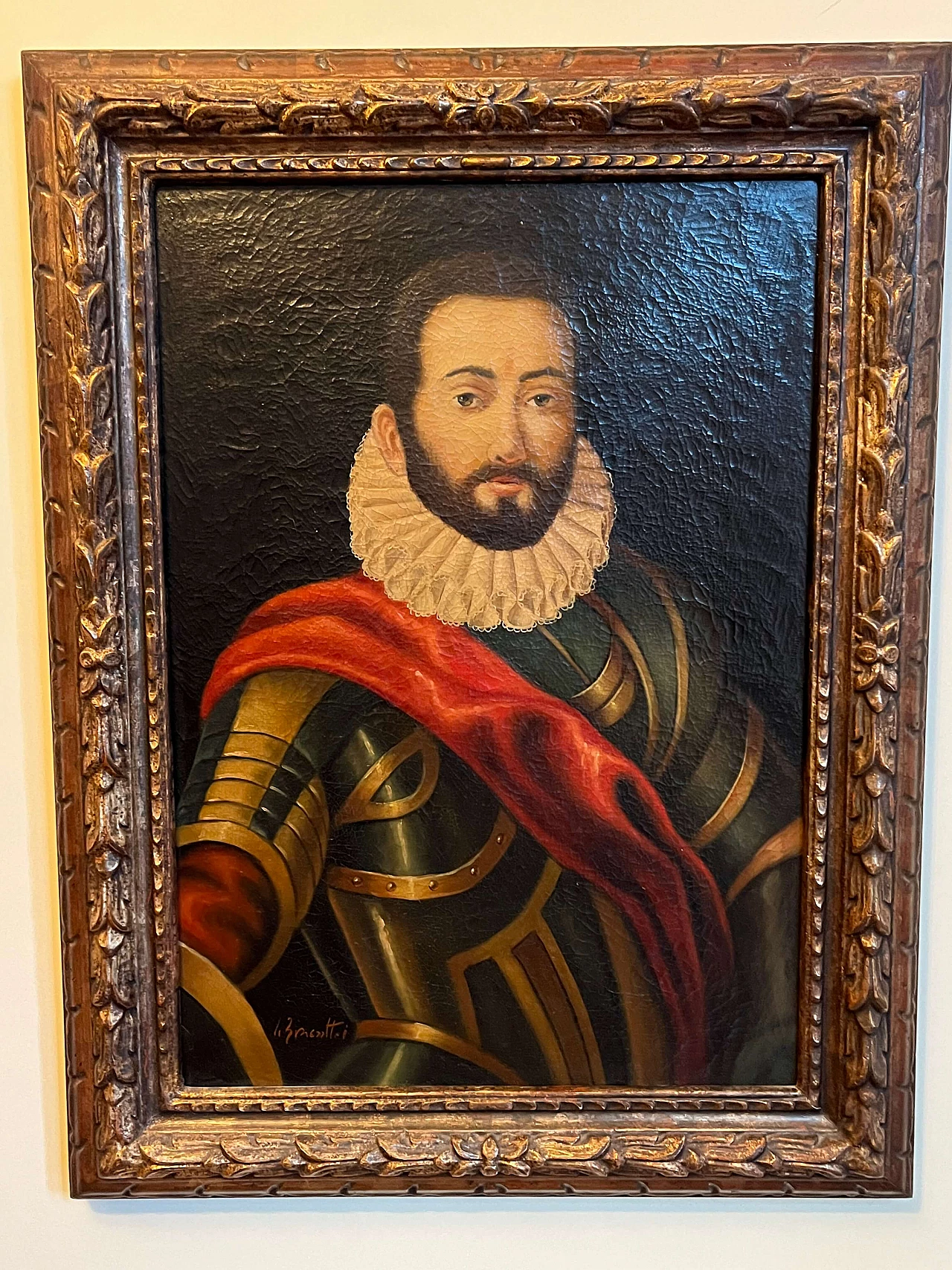 Dipinto nello stile del ritratto di Francesco Maria della Rovere duca di Urbino di Federico Barocci, olio su tela, anni '20 1