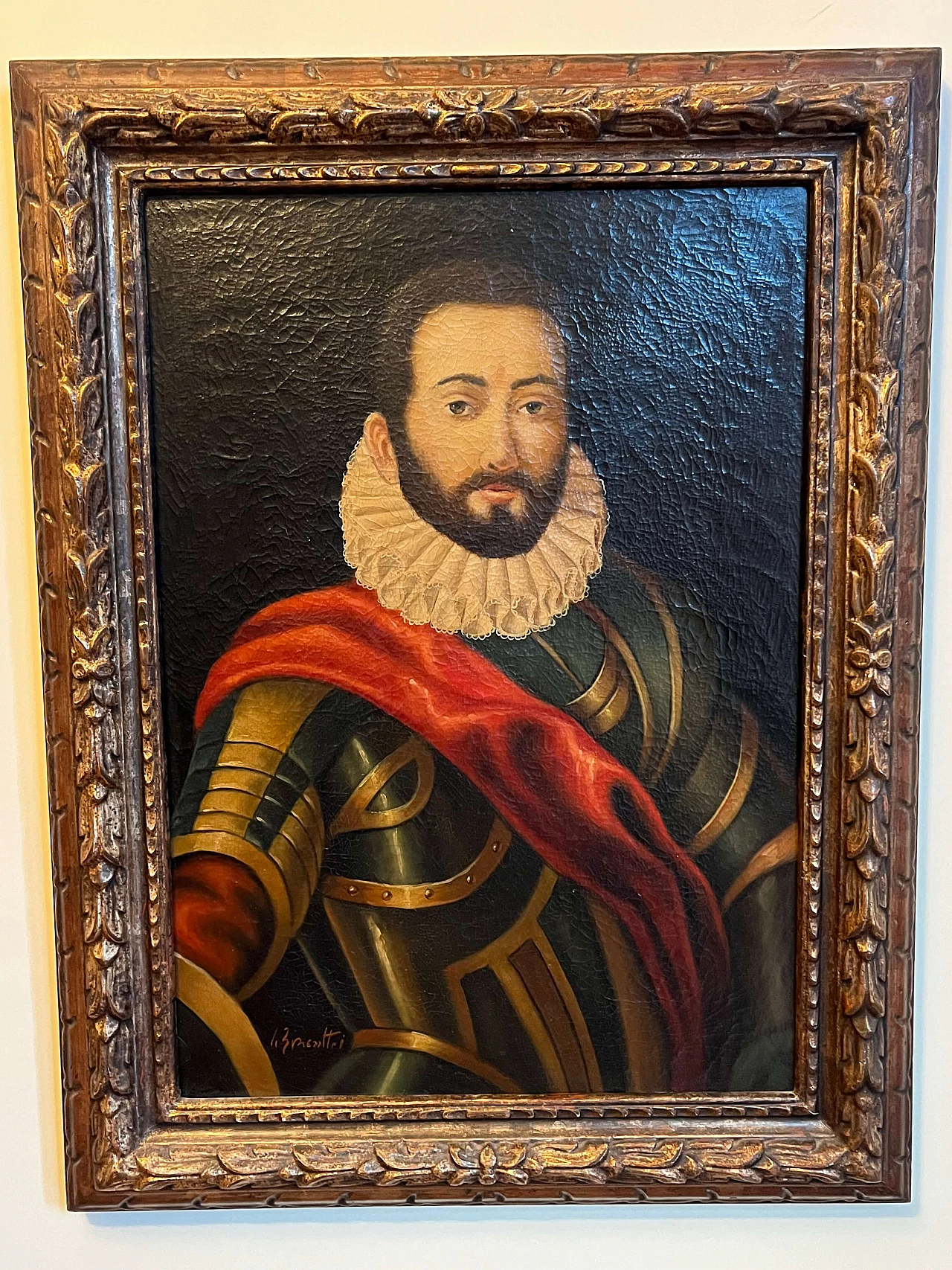 Dipinto nello stile del ritratto di Francesco Maria della Rovere duca di Urbino di Federico Barocci, olio su tela, anni '20 2