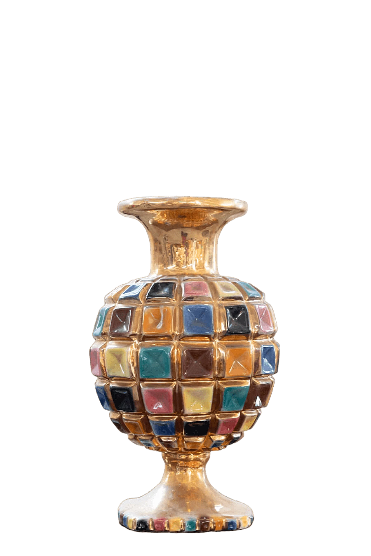 Vaso in ceramica colorata, anni '60 13