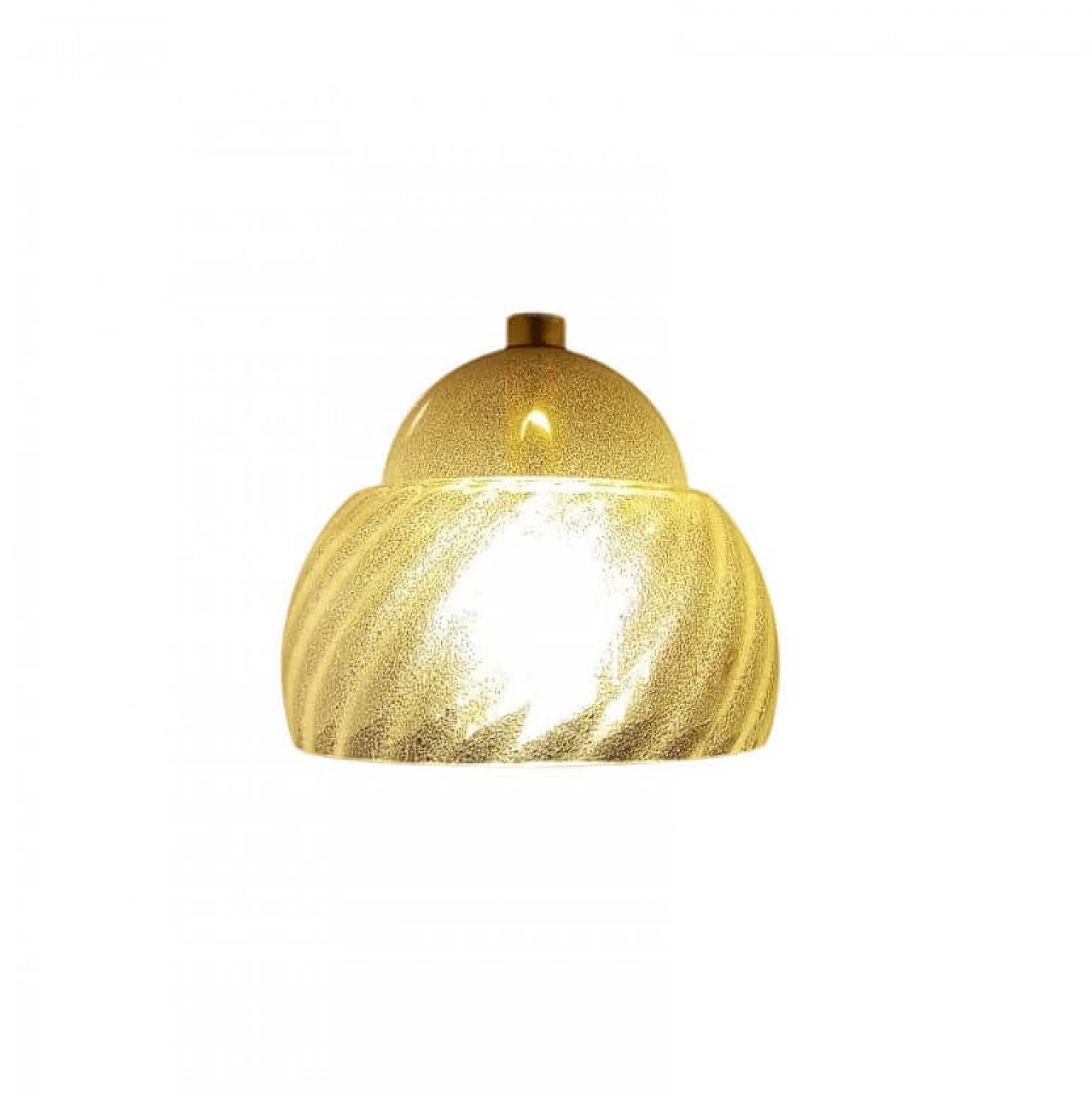 Lampadario in vetro Murano colore ambrato Mazzega 1946 anni ’70 1