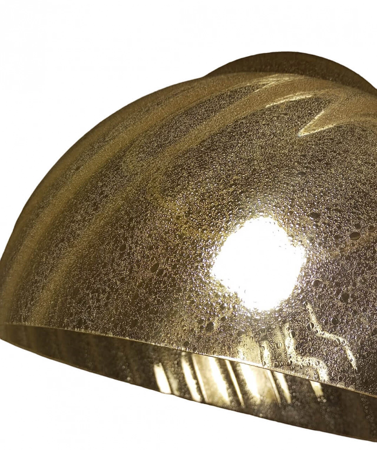 Lampadario in vetro Murano colore ambrato Mazzega 1946 anni ’70 4