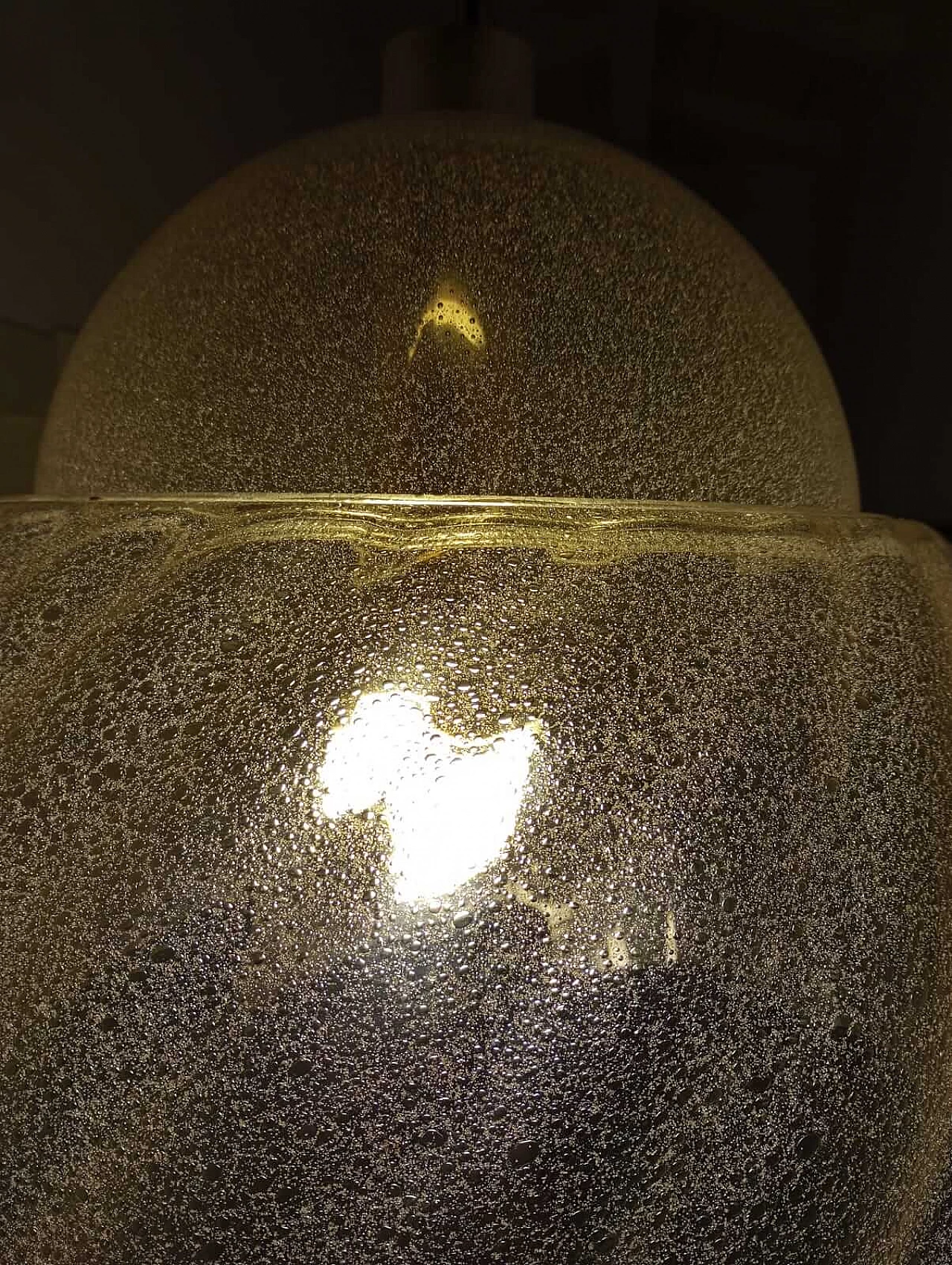 Lampadario in vetro Murano colore ambrato Mazzega 1946 anni ’70 6