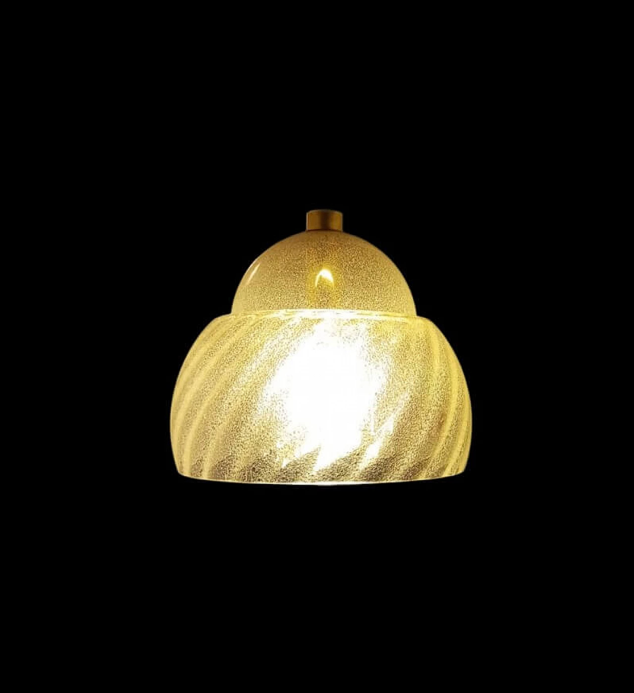 Lampadario in vetro Murano colore ambrato Mazzega 1946 anni ’70 9