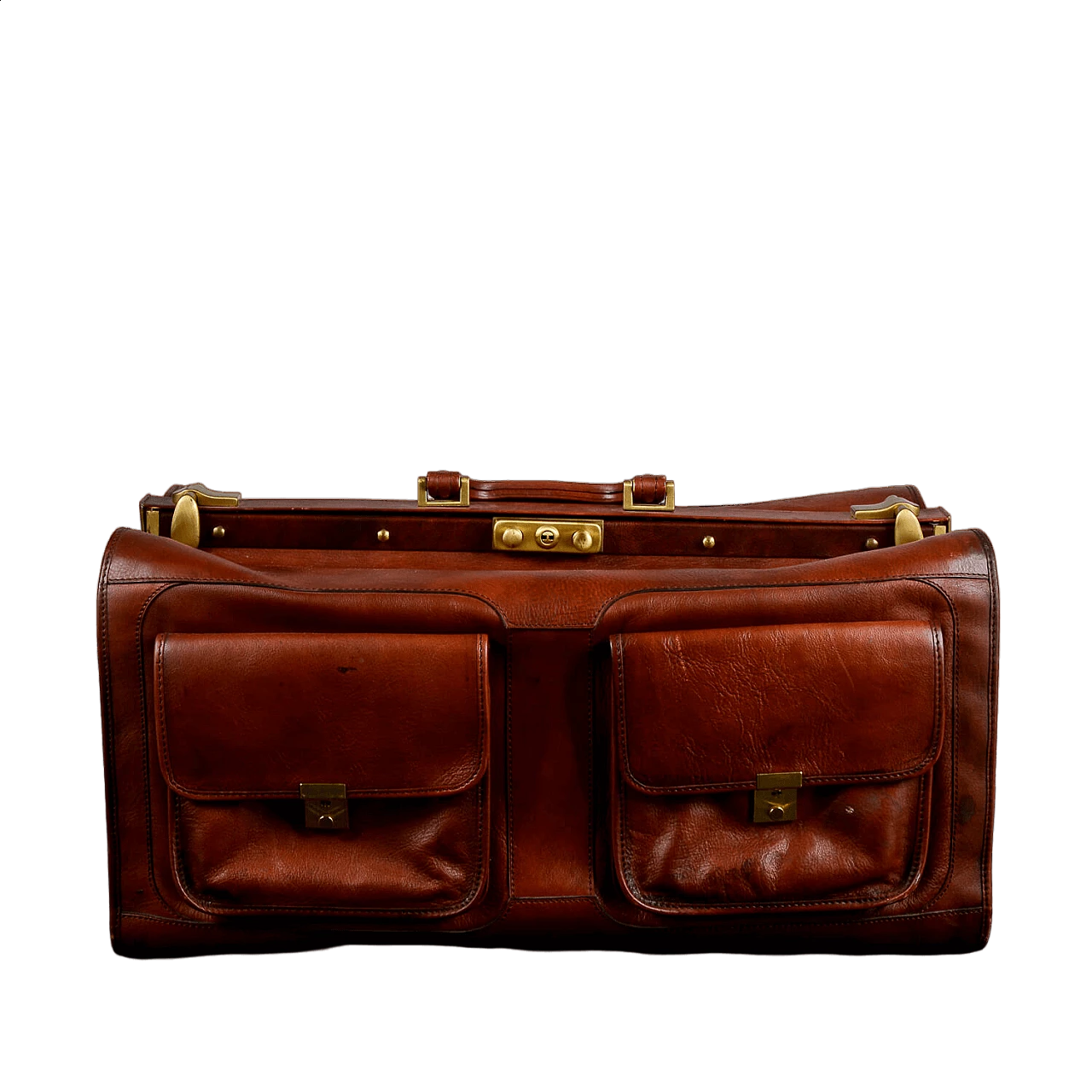 Leather and brass-plated metal doctor's bag 9