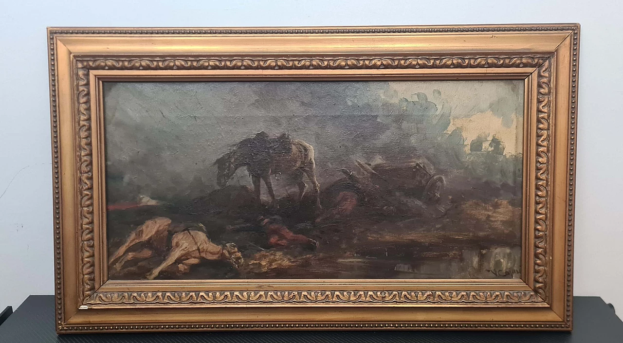 Vittorio Cajani, La Forza del Destino, dipinto a olio su tela, '800 2