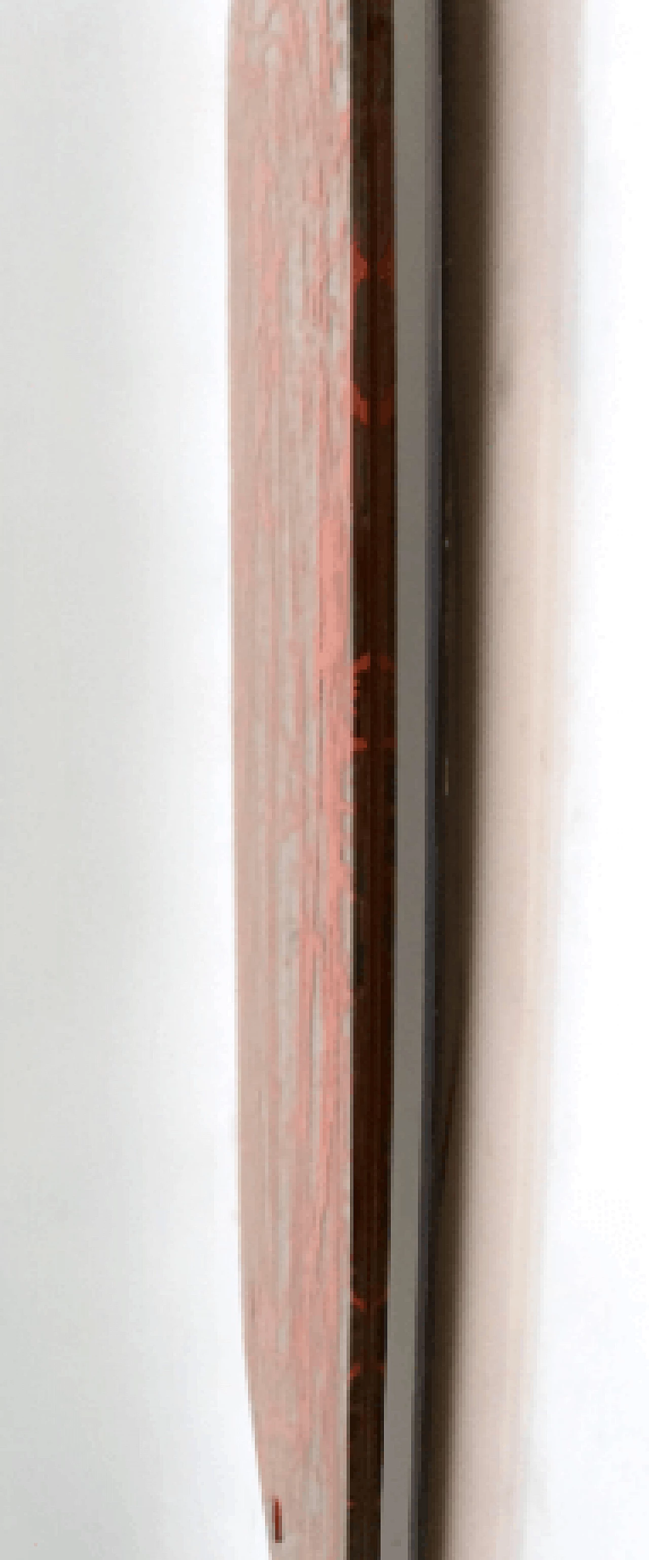 Plexiglass wall mirror with orange enamel details, 2012 4