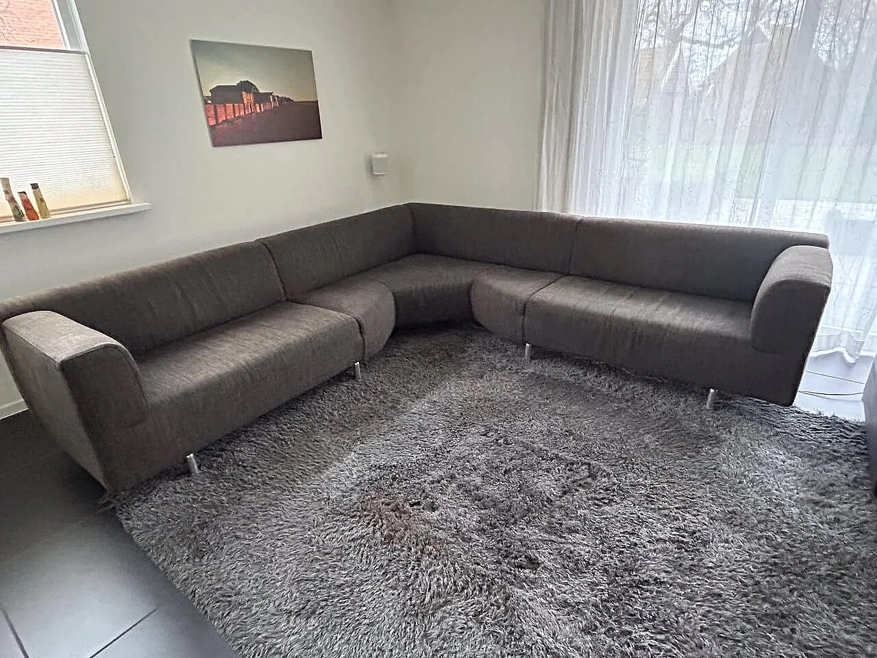 Divano angolare MET 250 in tessuto Trial di Piero Lissoni per Cassina 1